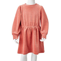 Produktbild för Klänning med långa ärmar för barn medium rosa 104