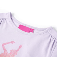 Produktbild för T-shirt med långa ärmar för barn ljuslila 140