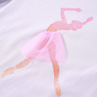 Produktbild för T-shirt med långa ärmar för barn ljuslila 140