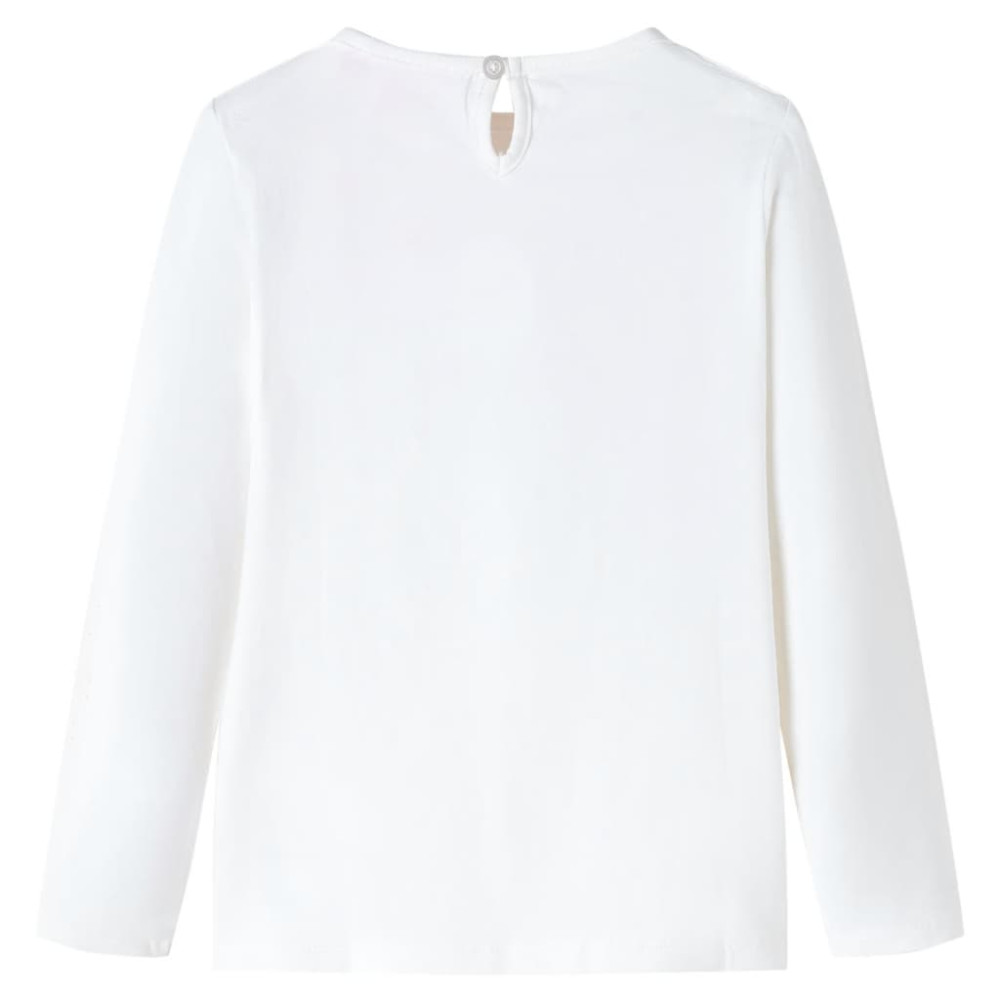 Produktbild för T-shirt med långa ärmar för barn ecru 116
