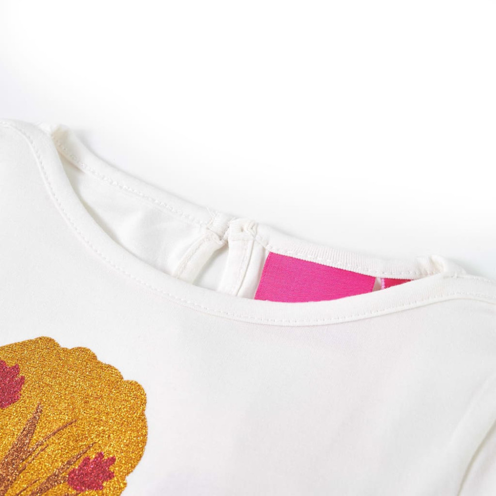 Produktbild för T-shirt med långa ärmar för barn ecru 116