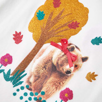 Produktbild för T-shirt med långa ärmar för barn ecru 92