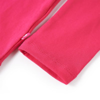 Produktbild för T-shirt med långa ärmar för barn stark rosa 140