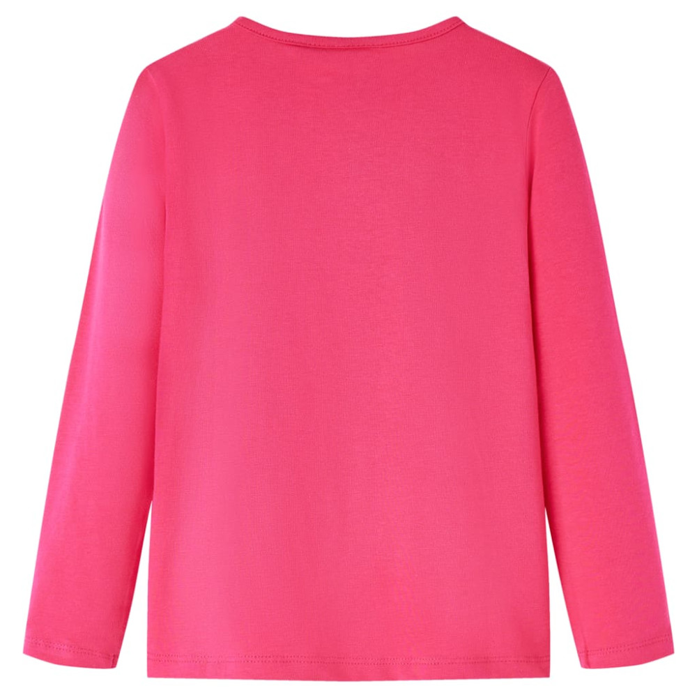 Produktbild för T-shirt med långa ärmar för barn stark rosa 104