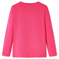 Produktbild för T-shirt med långa ärmar för barn stark rosa 104