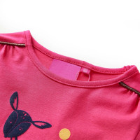 Produktbild för T-shirt med långa ärmar för barn stark rosa 104