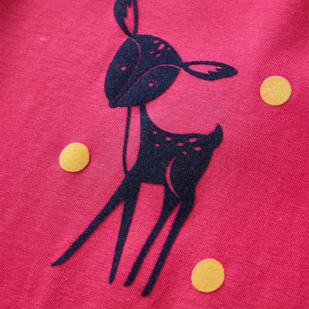 Produktbild för T-shirt med långa ärmar för barn stark rosa 104