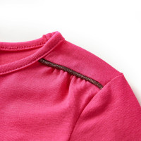 Produktbild för T-shirt med långa ärmar för barn stark rosa 104