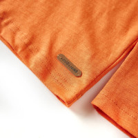 Produktbild för T-shirt med långa ärmar för barn mörkorange 140