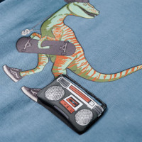 Produktbild för T-shirt med långa ärmar för barn blå 92