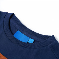 Produktbild för T-shirt med långa ärmar för barn marinblå 104