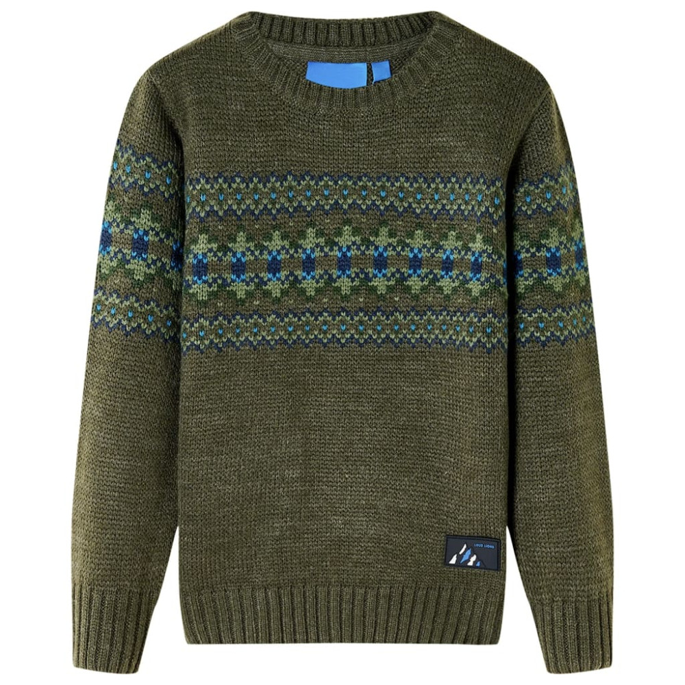 Produktbild för Stickad tröja för barn khaki 92