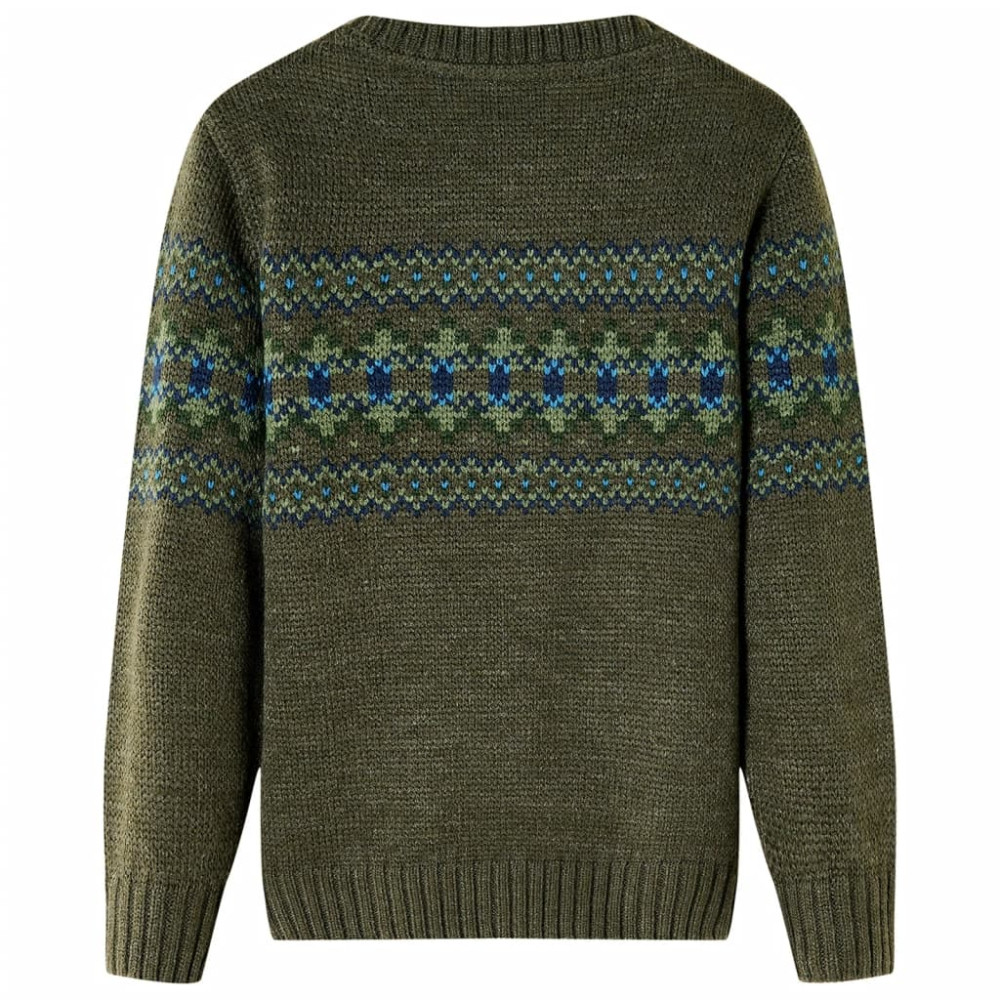 Produktbild för Stickad tröja för barn khaki 92