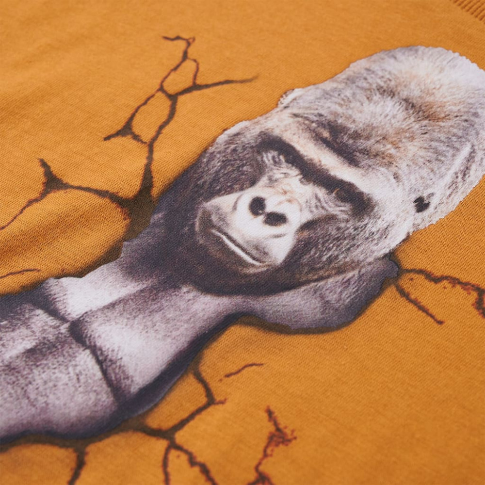 Produktbild för T-shirt med långa ärmar för barn mörk ockra 104
