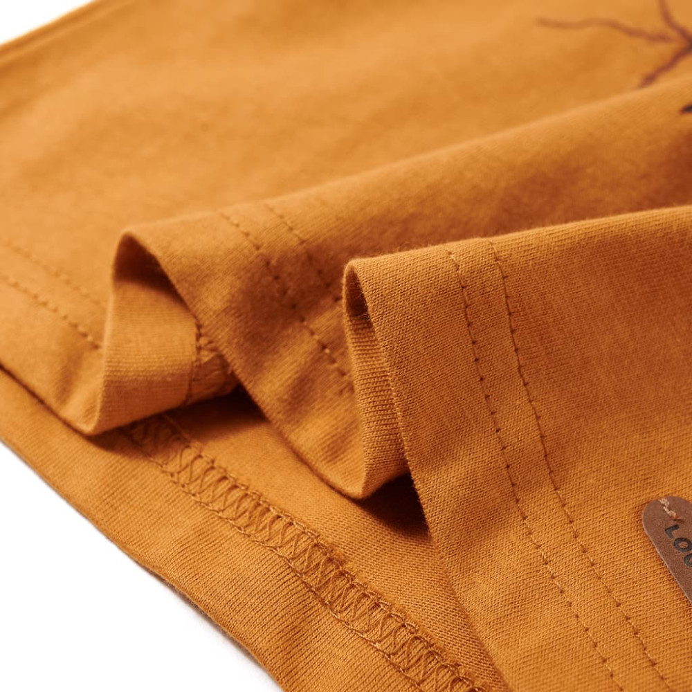 Produktbild för T-shirt med långa ärmar för barn mörk ockra 104