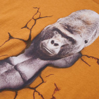 Produktbild för T-shirt med långa ärmar för barn mörk ockra 128