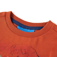 Produktbild för T-shirt med långa ärmar för barn ljusorange 128