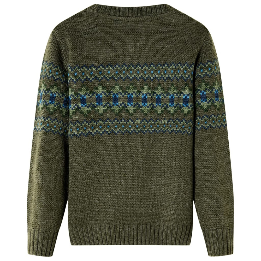 Produktbild för Stickad tröja för barn khaki 116