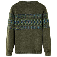 Produktbild för Stickad tröja för barn khaki 116
