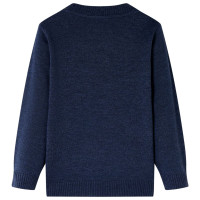 Produktbild för Stickad tröja för barn marinblå 140