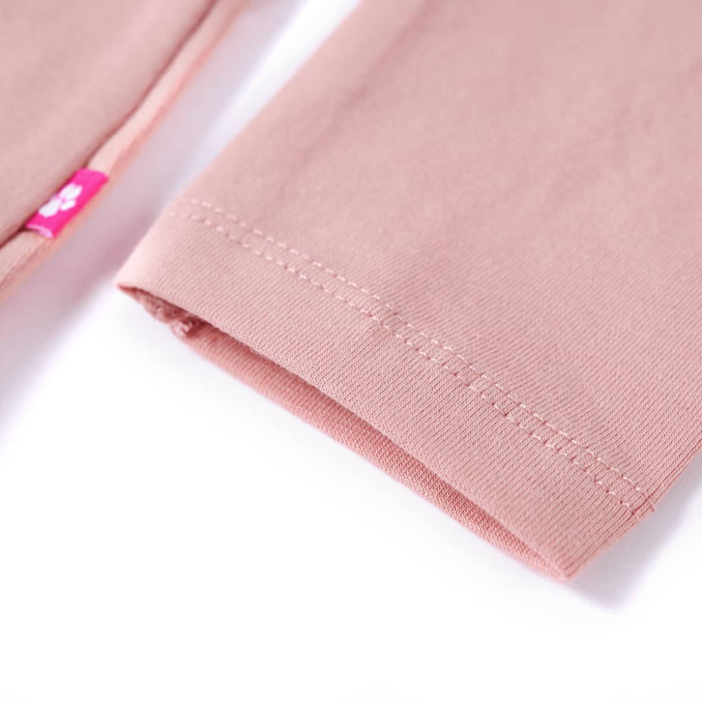 Produktbild för T-shirt med långa ärmar för barn ljusrosa 116