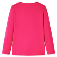 Produktbild för T-shirt med långa ärmar för barn stark rosa 116