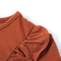 Produktbild för T-shirt med långa ärmar för barn konjaksbrun 116