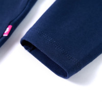 Produktbild för T-shirt med långa ärmar för barn marinblå 140