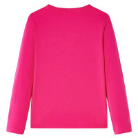 Produktbild för T-shirt med långa ärmar för barn stark rosa 104