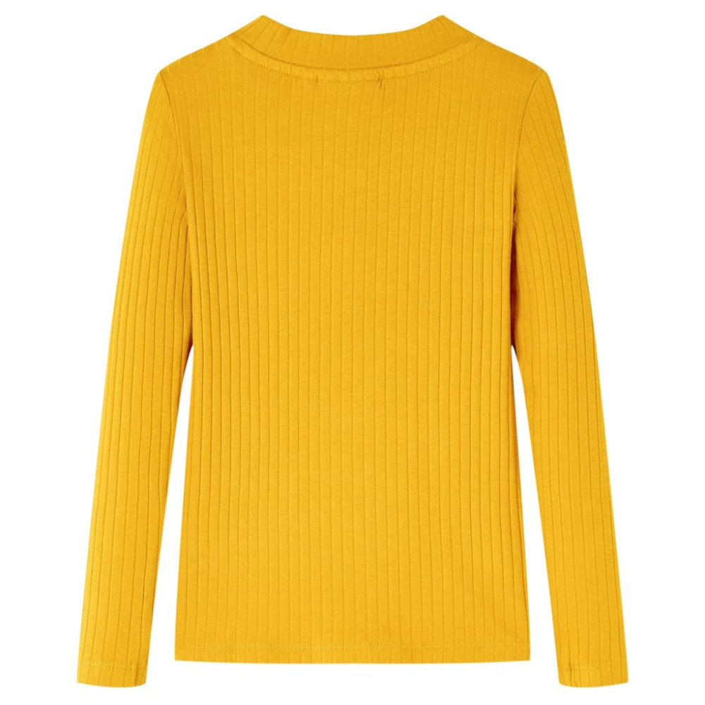 Produktbild för T-shirt med långa ärmar för barn ockra 92