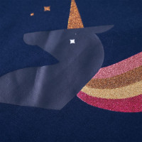 Produktbild för T-shirt med långa ärmar för barn marinblå 116