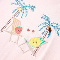 Produktbild för T-shirt för barn mjuk rosa 140