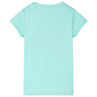 Produktbild för T-shirt för barn ljus mintgrön 140