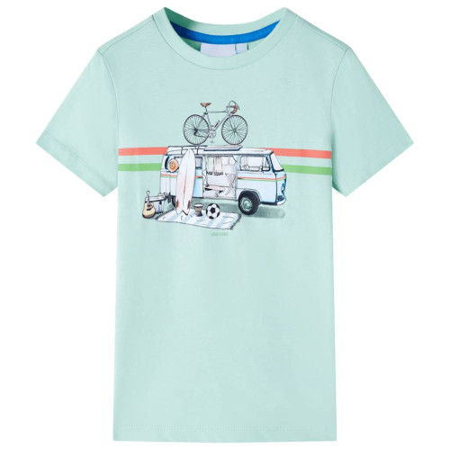vidaXL T-shirt för barn ljus mintgrön 116