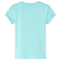 Produktbild för T-shirt för barn ljus mintgrön 140