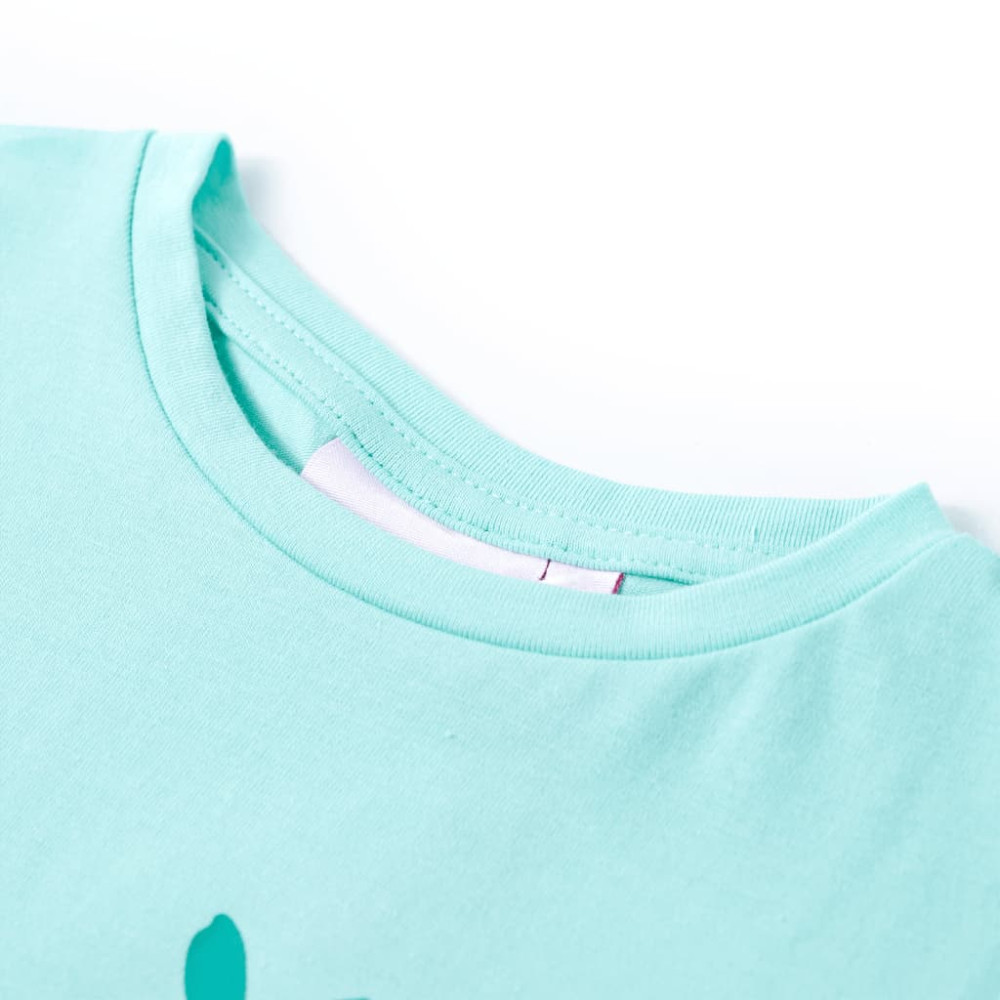 Produktbild för T-shirt för barn ljus mintgrön 140