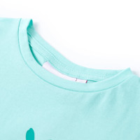 Produktbild för T-shirt för barn ljus mintgrön 140