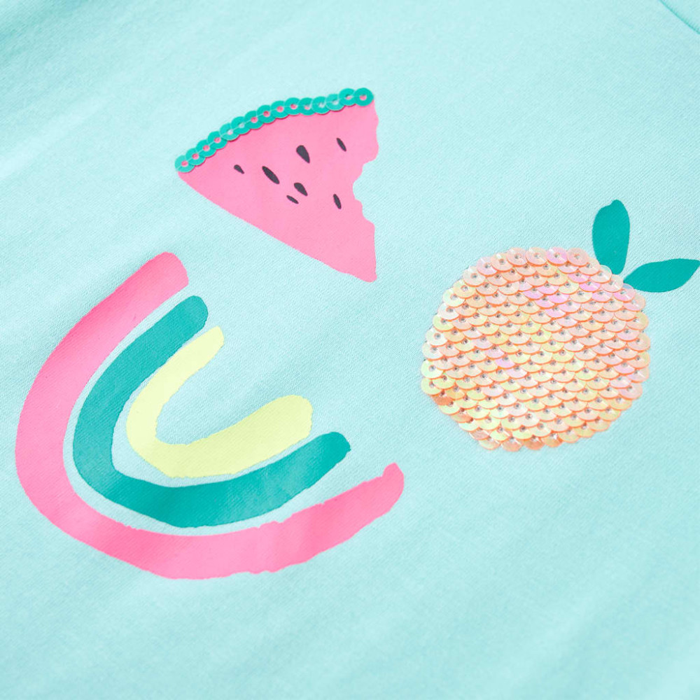 Produktbild för T-shirt för barn ljus mintgrön 140