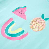 Produktbild för T-shirt för barn ljus mintgrön 140