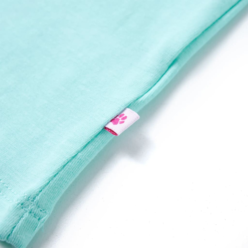 Produktbild för T-shirt för barn ljus mintgrön 140