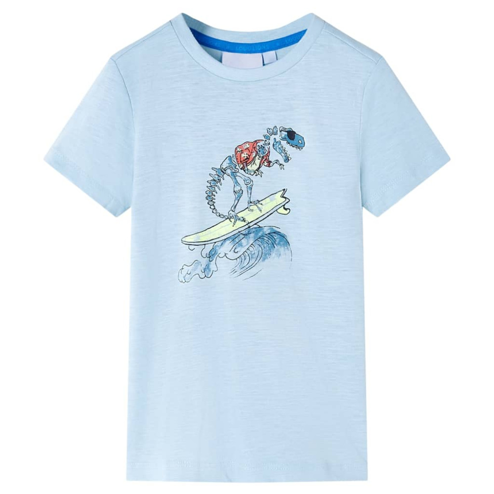 Produktbild för T-shirt för barn ljusblå 128