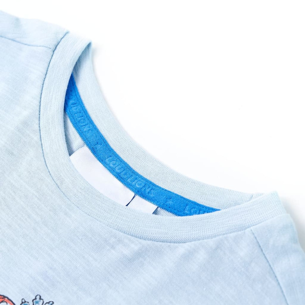 Produktbild för T-shirt för barn ljusblå 128