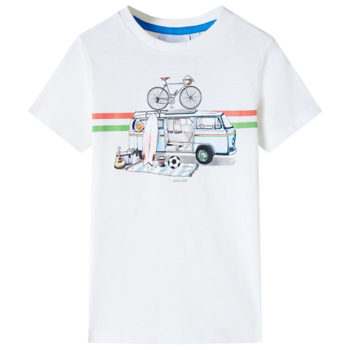 vidaXL T-shirt för barn ecru 140