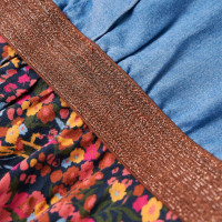 Produktbild för Klänning med långa ärmar för barn marin och denimblå 104
