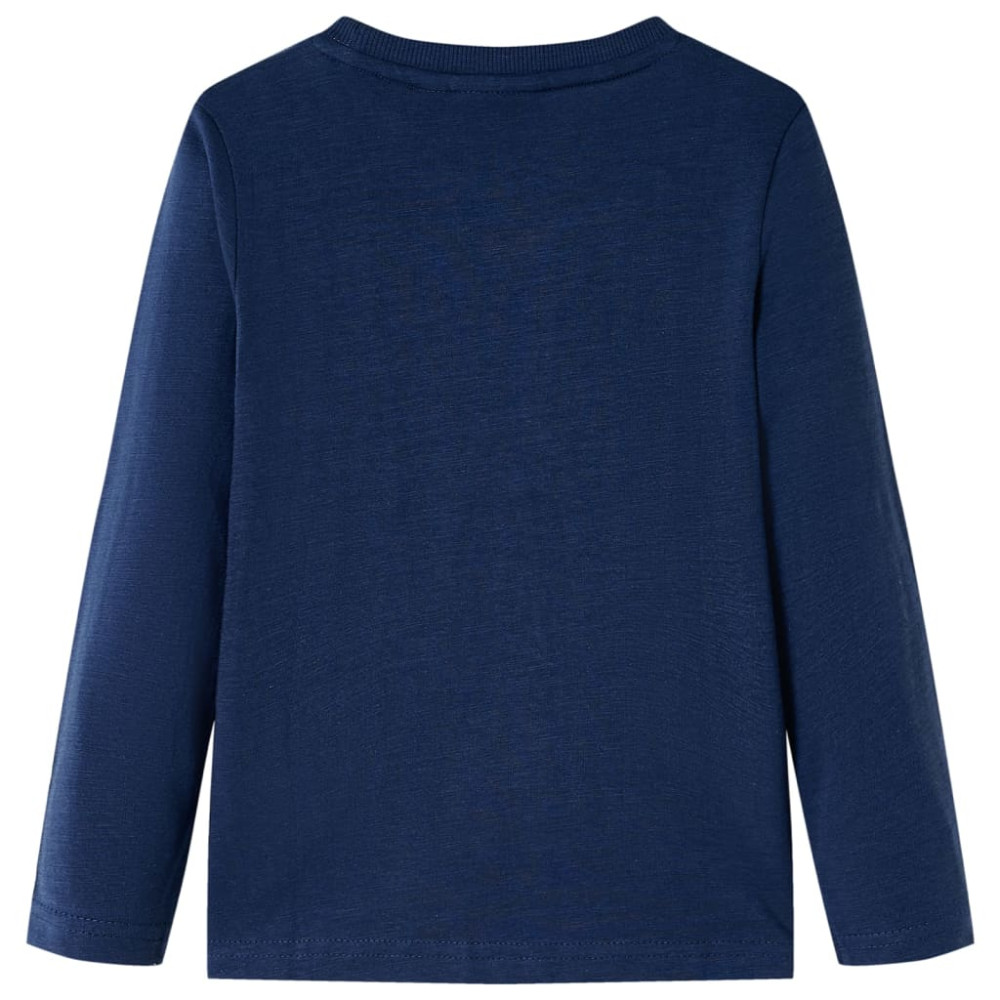 Produktbild för T-shirt med långa ärmar för barn marinblå melange 104