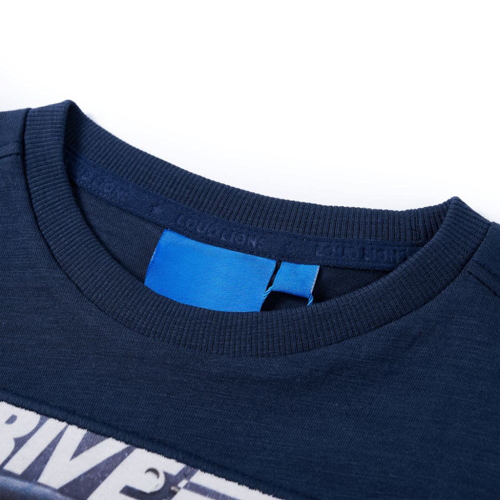 Produktbild för T-shirt med långa ärmar för barn marinblå melange 104
