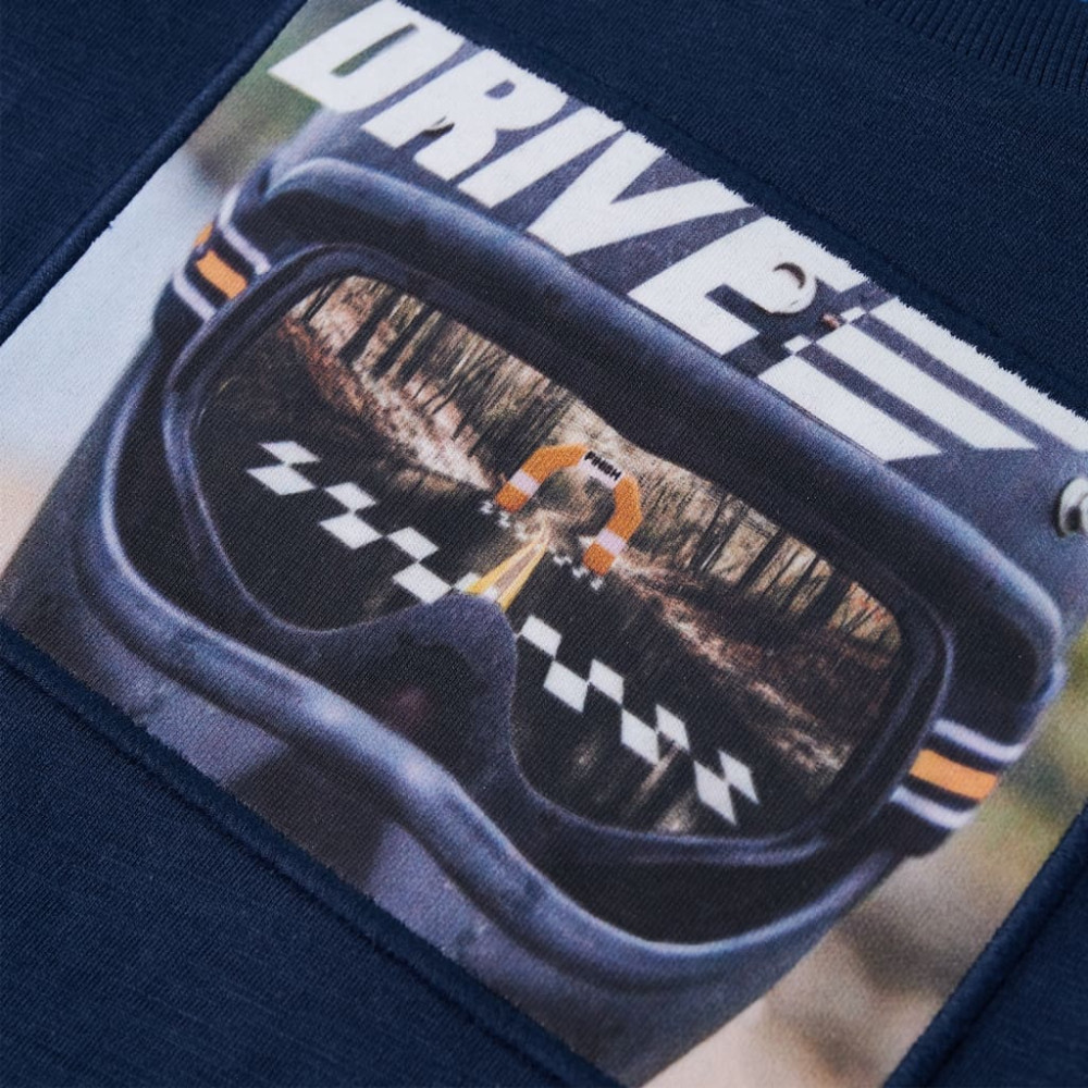 Produktbild för T-shirt med långa ärmar för barn marinblå melange 104