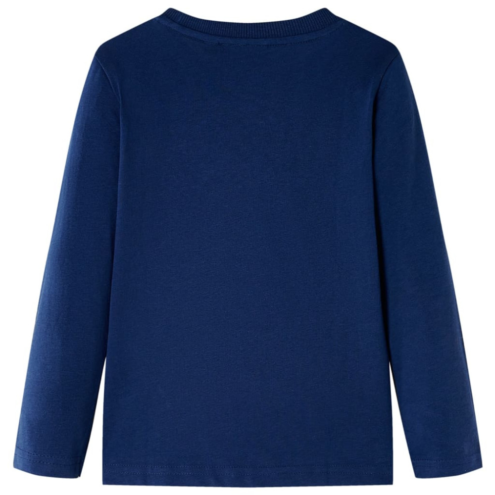 Produktbild för T-shirt med långa ärmar för barn marinblå 104