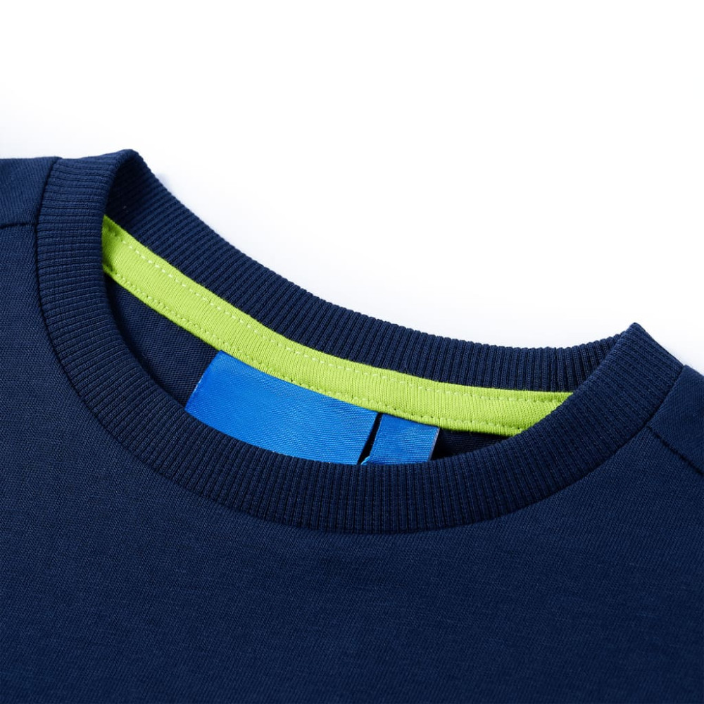 Produktbild för T-shirt med långa ärmar för barn marinblå 104