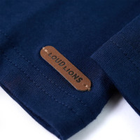 Produktbild för T-shirt med långa ärmar för barn marinblå 104